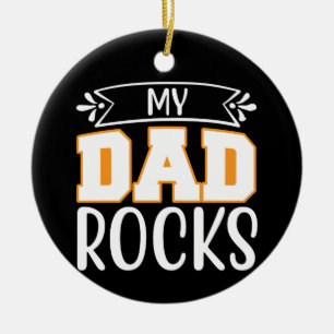 Geschenke Vater Mein Vater Rocks Keramik Ornament