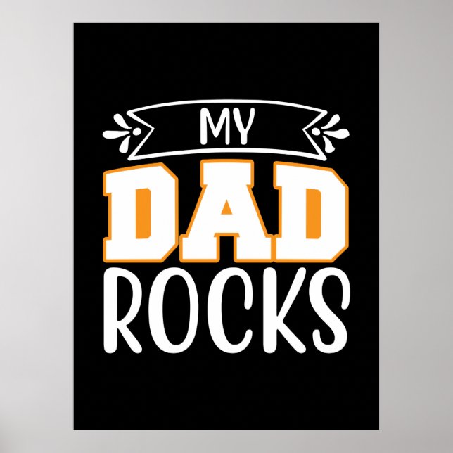 Geschenke Vater | Mein Vater Rocks Poster (Vorne)
