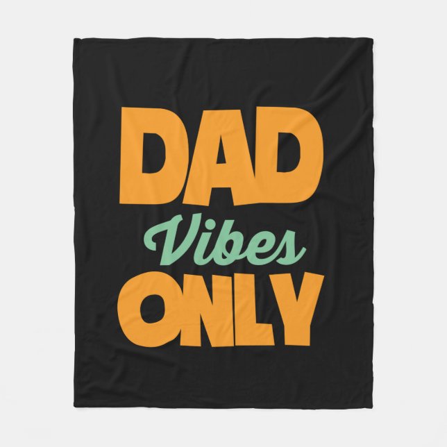 Geschenke Vater | Nur Vater Vibes Fleecedecke (Vorderseite)