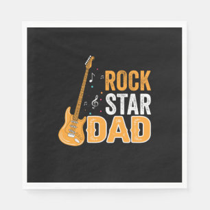 Geschenke Vater Rock Star Vater Serviette