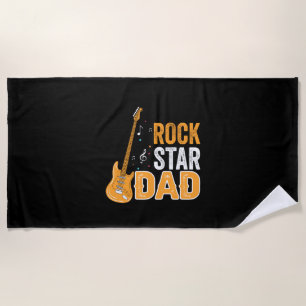 Geschenke Vater Rock Star Vater Strandtuch
