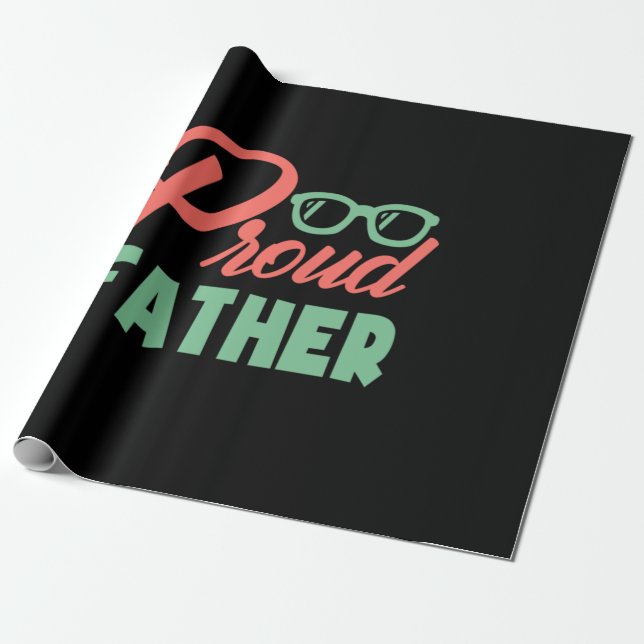 Geschenke Vater | Stolzer Vater Geschenkpapier (Ungerollt)