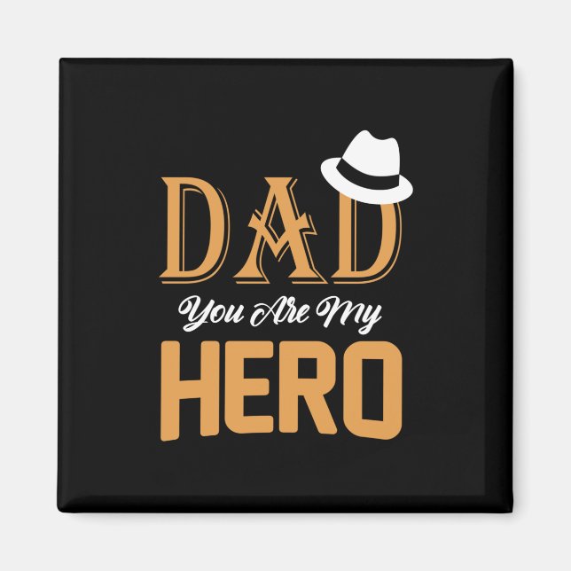 Geschenke Vater | Vater Sie sind mein Held Magnet (Vorne)