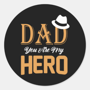 Geschenke Vater Vater Sie sind mein Held Runder Aufkleber