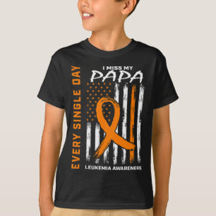 Geschenke Verlust der Fahne Papa Orange Leukämie T-Shirt
