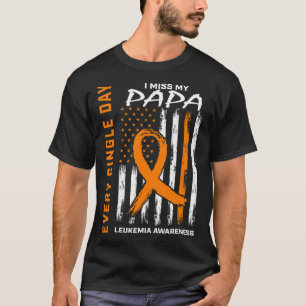 Geschenke Verlust der Fahne Papa Orange Leukämie T-Shirt