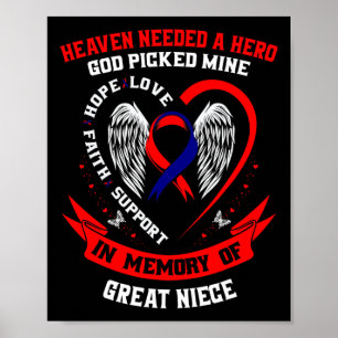Geschenke Verlust Great Niece Herzerkrankung Bewus Poster