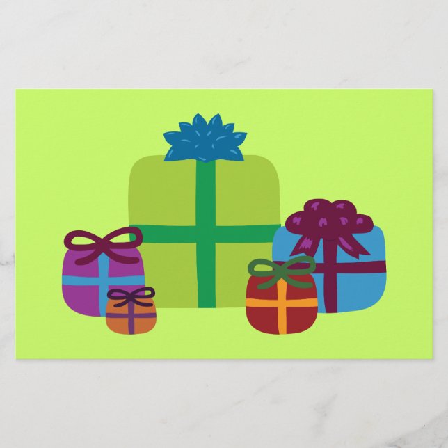 Geschenke verpackt briefpapier (Vorderseite)