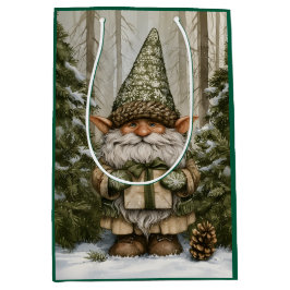 Geschenke verteilender Elf Mittlere Geschenktüte