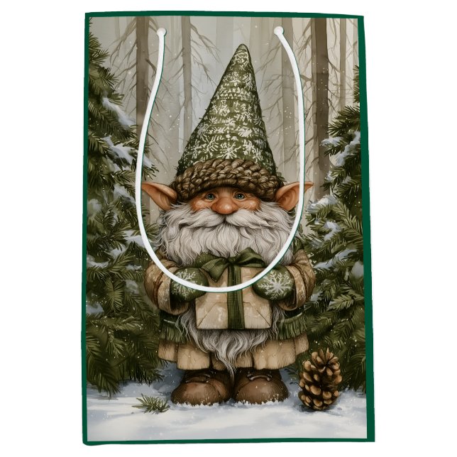Geschenke verteilender Elf Mittlere Geschenktüte (Vorderseite)