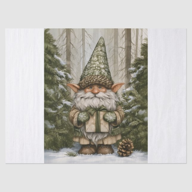 Geschenke verteilender Elf Seidenpapier (Vorderseite)