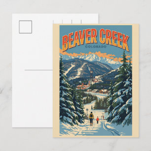 Geschenke vom Beaver Creek Colorado Ski Resort im Feiertagspostkarte