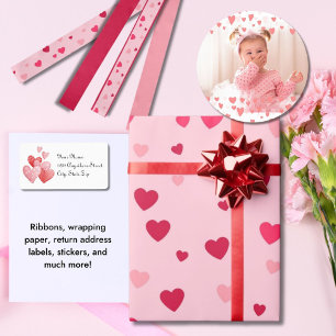 Geschenke vom rosa Herz Satinband