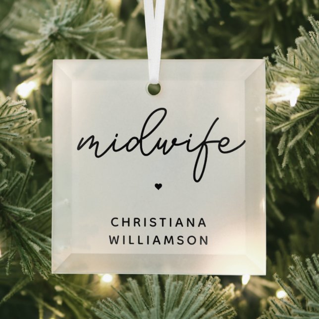 Geschenke von Custom Midfrau Appreciation Midwifer Ornament Aus Glas (Insitu)