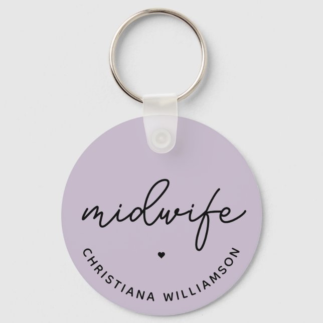 Geschenke von Custom Midfrau Appreciation Midwifer Schlüsselanhänger (Vorderseite)