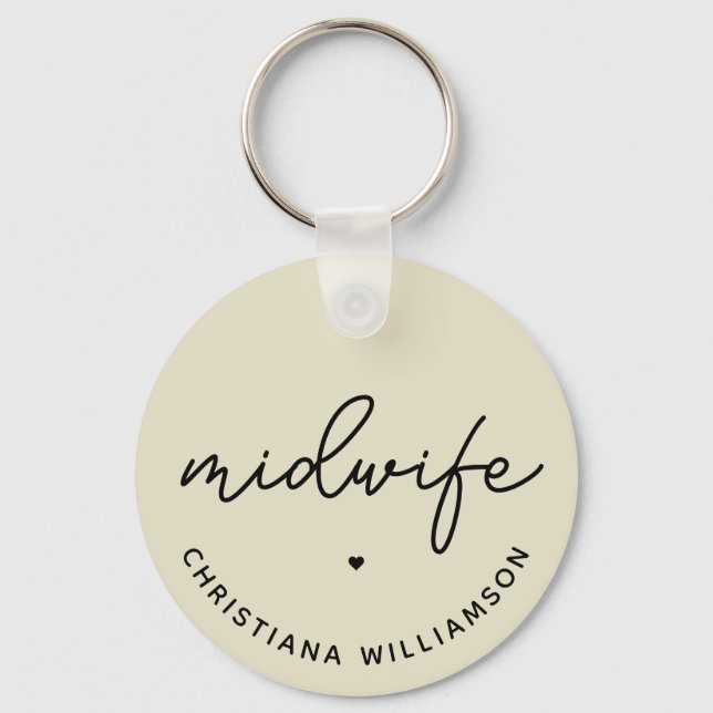 Geschenke von Custom Midfrau Appreciation Midwifer Schlüsselanhänger (Vorderseite)