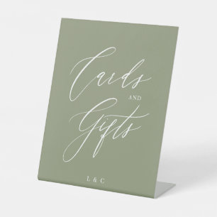Geschenke von grünen formalen kalligraphischen Hoc Sockelschild