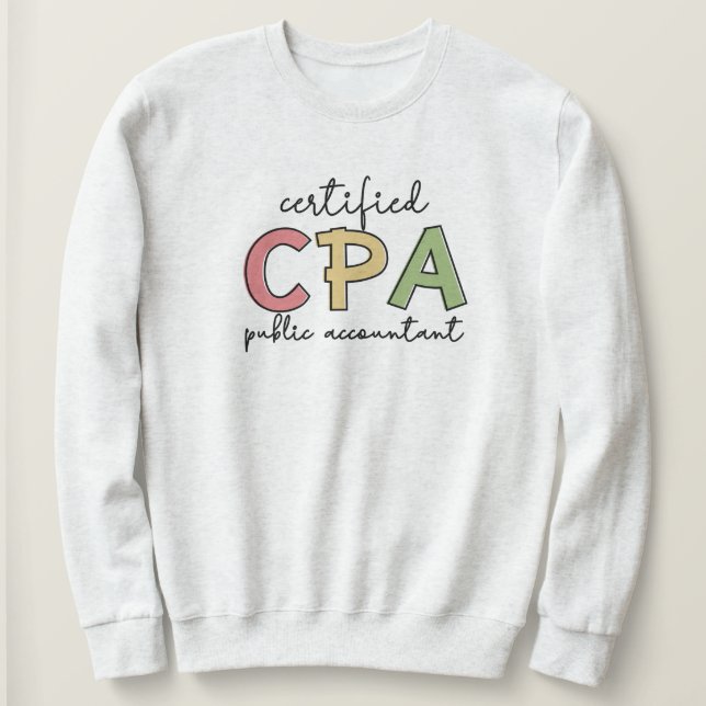 Geschenke von Wirtschaftsprüfern mit CPA-Zertifizi Sweatshirt (Design vorne)