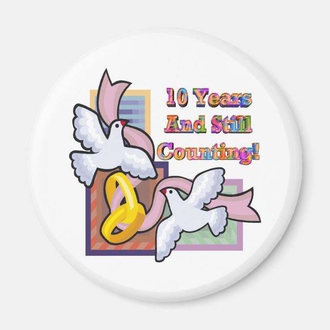 Geschenke zum 10. Geburtstag Magnet (Vorne)