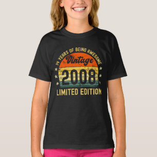 Geschenke zum 14. Geburtstag Vintage 2008 limitier T-Shirt