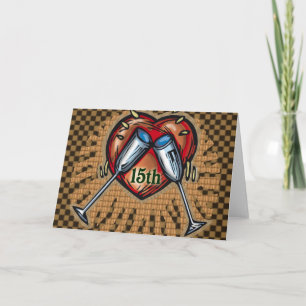 Geschenke zum 15. Hochzeitstag Karte