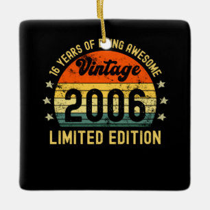 Geschenke zum 16. Geburtstag Vintage 2006 limitier Keramikornament