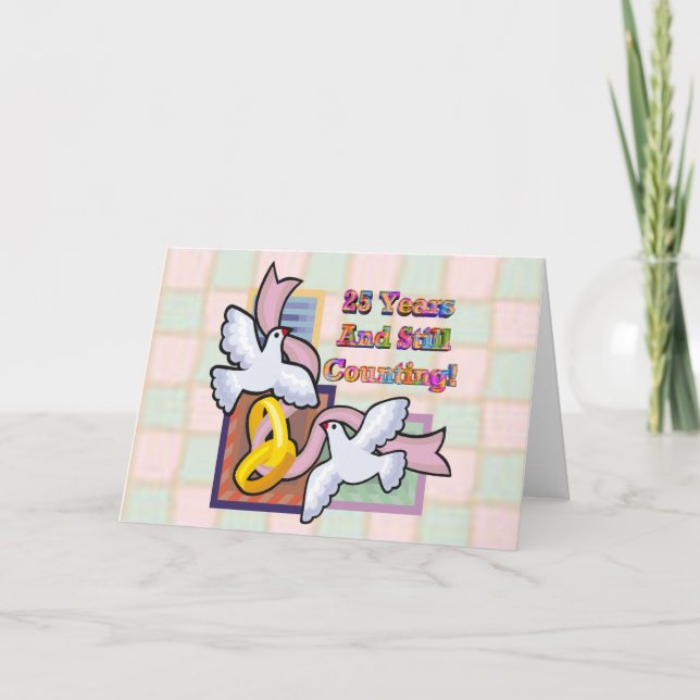 Geschenke zum 25. Geburtstag Karte (Vorderseite)