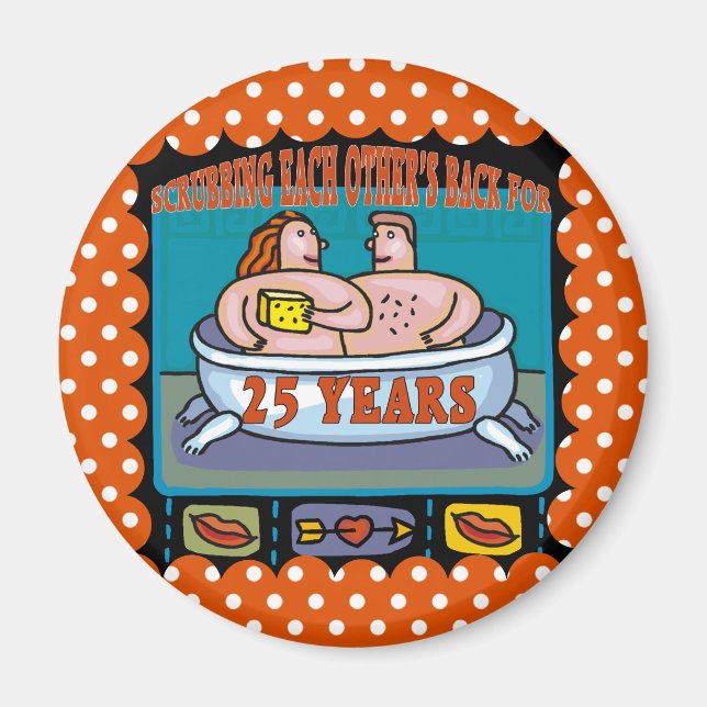 Geschenke zum 25. Geburtstag Magnet (Vorne)