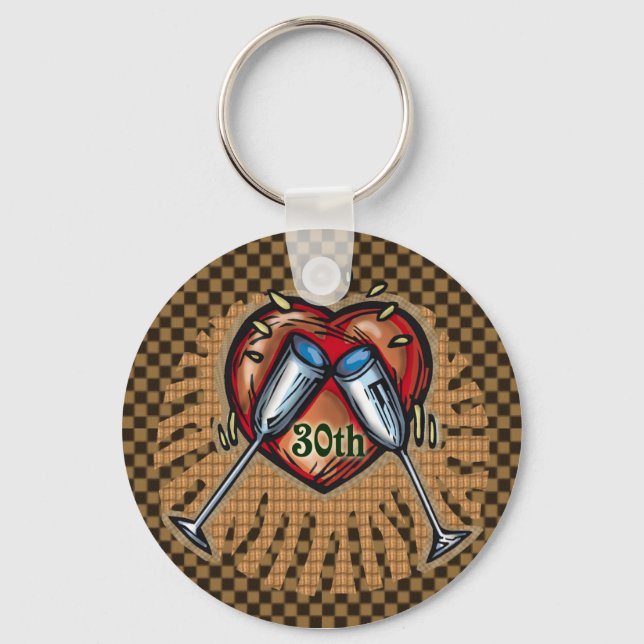 Geschenke zum 30. Hochzeitstag Schlüsselanhänger (Vorderseite)