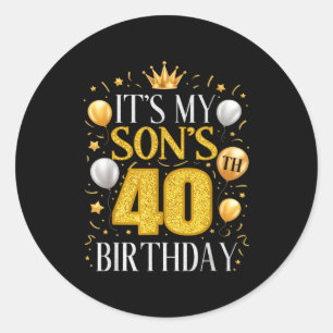 Geschenke zum 40. Geburtstag meines Sohnes 40 Jahr Runder Aufkleber