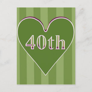 Geschenke zum 40. Hochzeitstag Postkarte