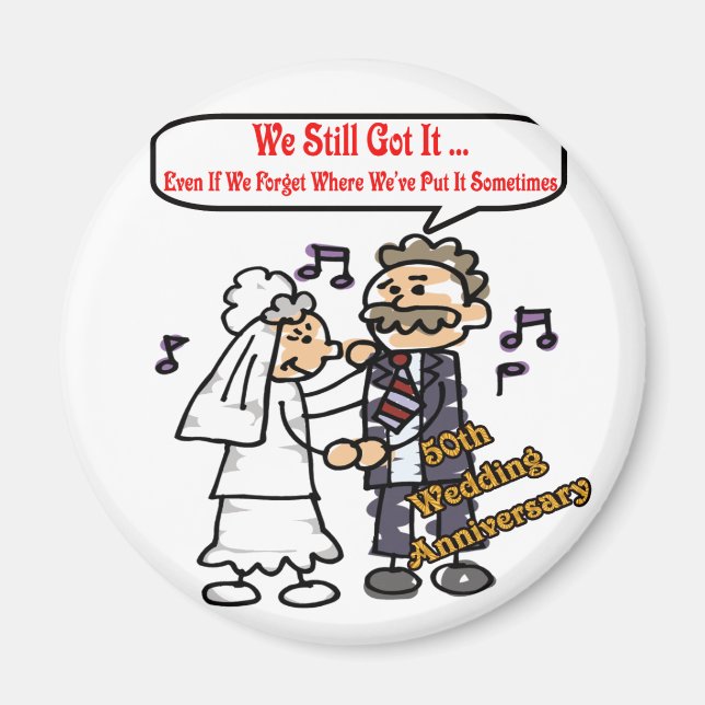 Geschenke zum 50. Hochzeitstag Magnet (Vorne)