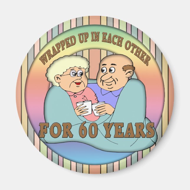 Geschenke zum 60. Hochzeitstag Magnet (Vorne)