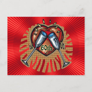 Geschenke zum 60. Hochzeitstag Postkarte
