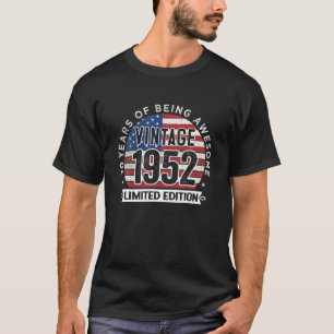 Geschenke zum 70. Geburtstag Männer Vintage 1952 7 T-Shirt