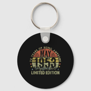 Geschenke zum 72. Geburtstag Vintage Mai 1953 72 J Schlüsselanhänger