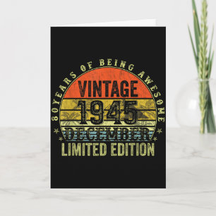Geschenke zum 80. Geburtstag für Männer Dezember 1 Karte