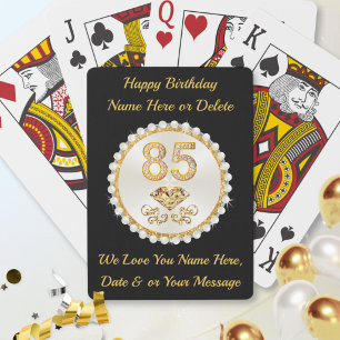 Geschenke zum 85. Geburtstag, Tolle, Gaben zum 85. Spielkarten