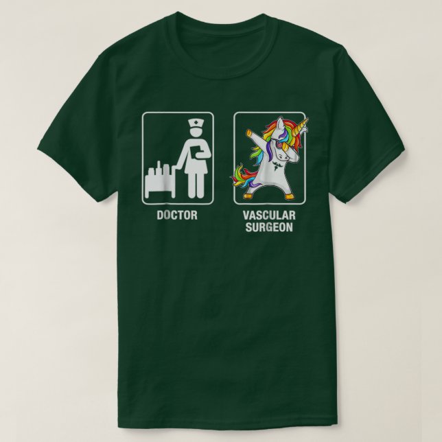 Geschenke zum Einhorn für Ärzte und Gefäßchirurg T-Shirt (Design vorne)