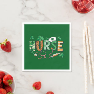 Geschenke zum Tag des Pflegepersonals St. Patricks Serviette