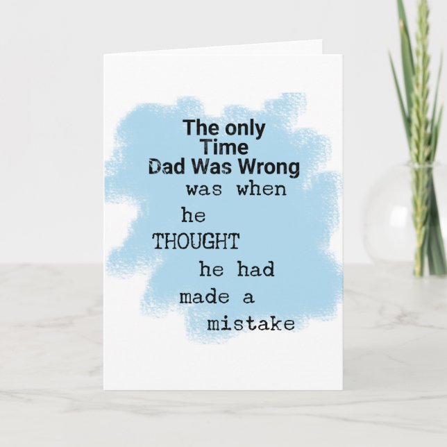 Geschenke zum Vater von Tochter Karte (Vorderseite)