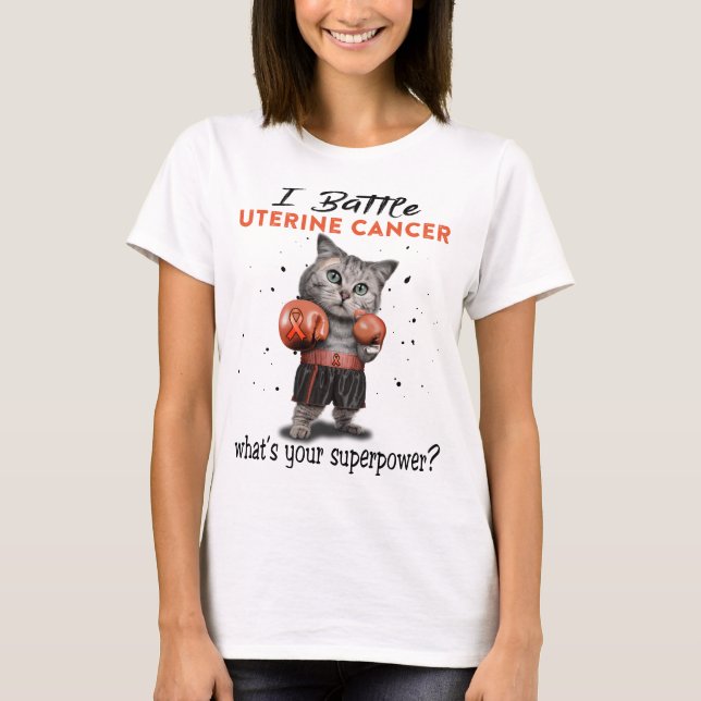 Geschenke zur Unterstützung des Uteruskrebsbewusst T-Shirt (Vorderseite)