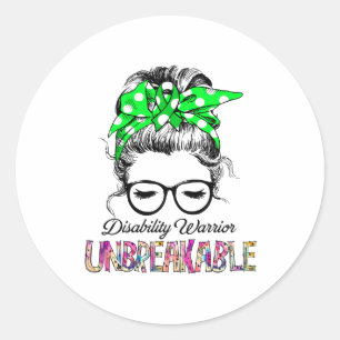 Geschenke zur Unterstützung von Behindertenbewusst Runder Aufkleber