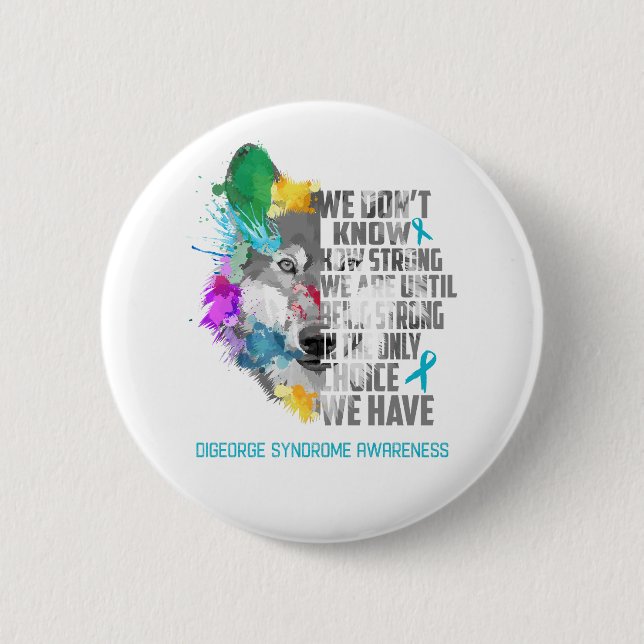 Geschenke zur Unterstützung von Digeorge-Syndrom Button (Vorderseite)