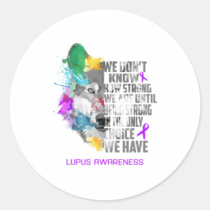 Geschenke zur Unterstützung von Lupus Awareness Ri Runder Aufkleber