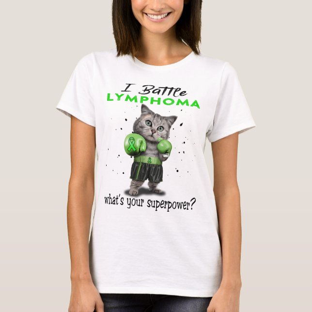 Geschenke zur Unterstützung von Lymphomen Awarenes T-Shirt (Vorderseite)