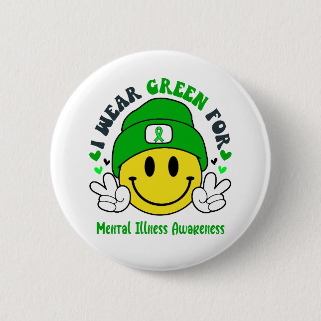 Geschenke zur Unterstützung von Mental Illness Awa Button (Vorderseite)