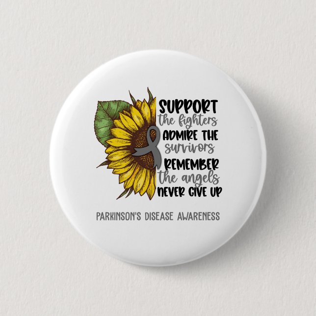 Geschenke zur Unterstützung von Parkinson-Kranken Button (Vorderseite)