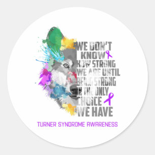 Geschenke zur Unterstützung von Turner Syndrome Aw Runder Aufkleber