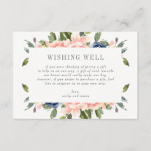 Geschenkeliste Navy Blush oder Wishing Well-Karte